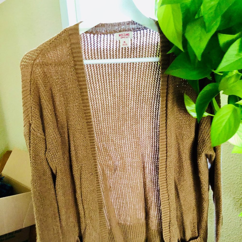Coffee Brown Knit Cardigan